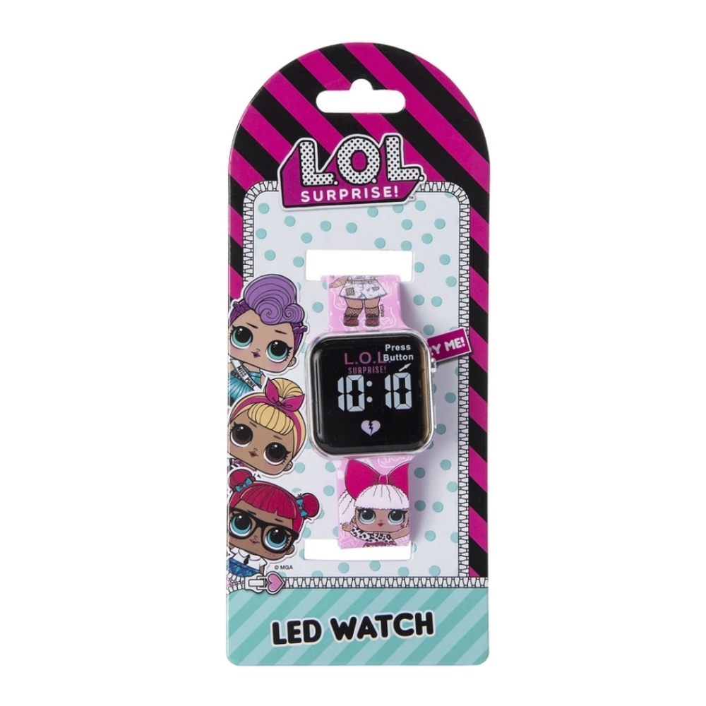NEW Accutime L.O.L. Surprise! Girls LED Digital Wrist Watch Adjustable Strap